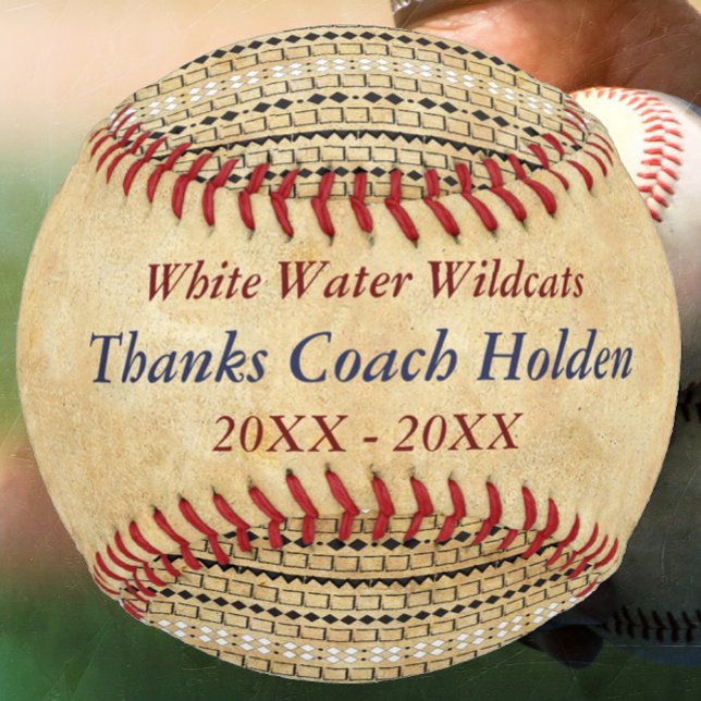 Personalised Blue Red Baseball Coach Thank You (Creator Uploaded)