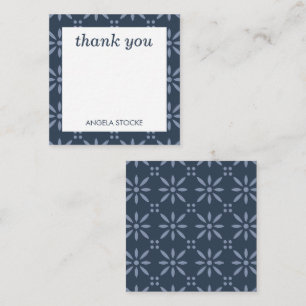 Personalised Blue Retro Flower Card
