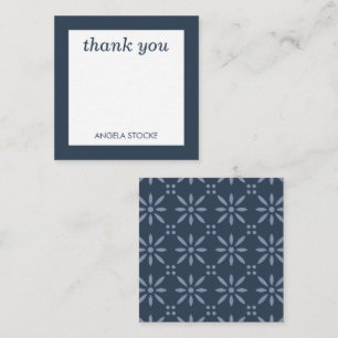 Personalised Blue Retro Flower Card