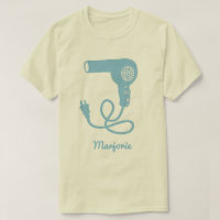 Personalised Blue Retro Hairdryer Blow Dryer