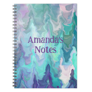 Personalised Blue Rhapsody Abstract Art Notebook