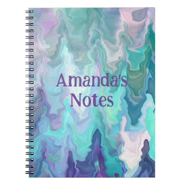Personalised Blue Rhapsody | Abstract Art Notebook (Front)
