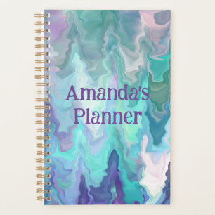 Personalised Blue Rhapsody Abstract Art Planner