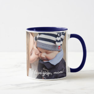 Personalised Blue Ringer Mug Add Photo And Text