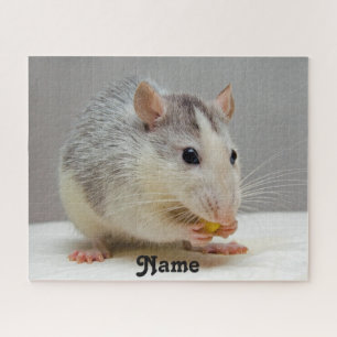 Personalised Blue Roan Husky Pet Rat Jigsaw Puzzle