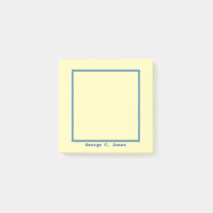 Personalised Blue Rope Frame Square Post-it Notes