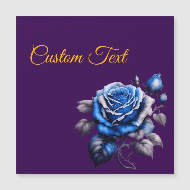 Personalised Blue Rose Love Timeless Floral Gift (Front)