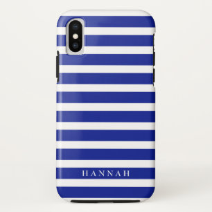 Personalised Blue Sailor Stripes Case-Mate iPhone Case