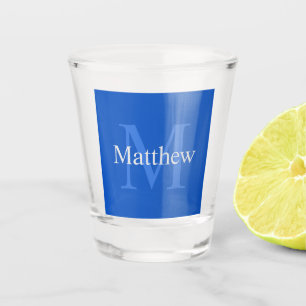 Personalised Blue Shot Glass
