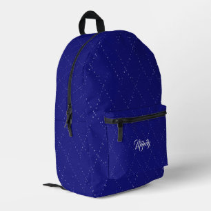 Personalised blue Starry Night Celestial pattern  Printed Backpack
