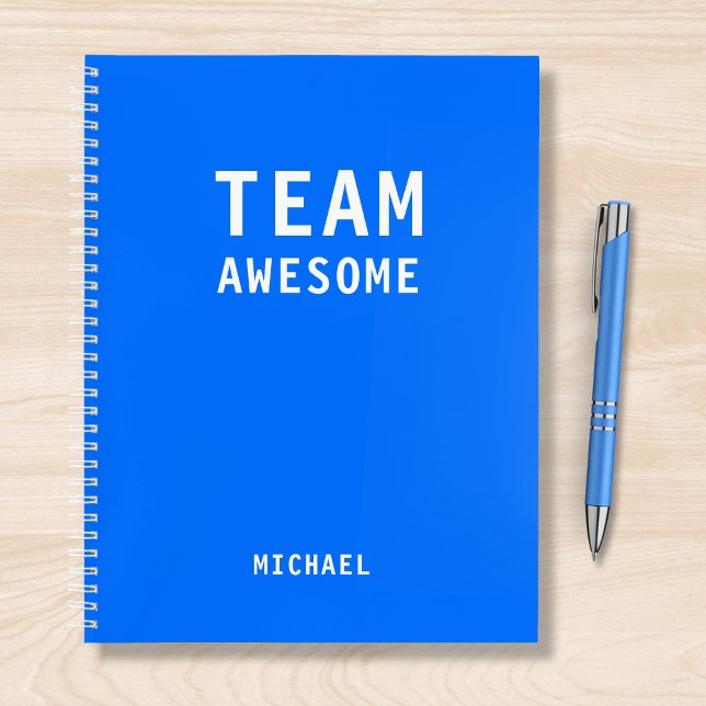 Personalised Blue Team Coworker Gift Notebook (Creator Uploaded)