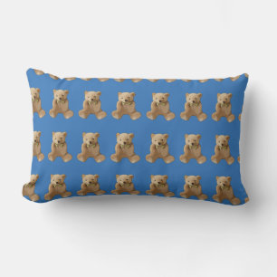 Personalised Blue Teddy Bear Pillow