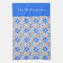 Personalised Blue Terracotta Mediterranean Tile