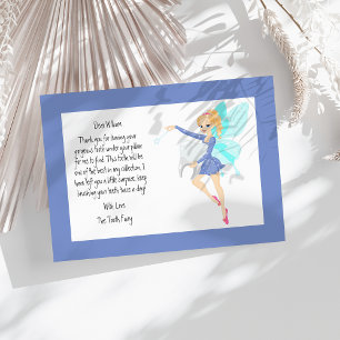 Personalised Blue Tooth Fairy Thank You Card