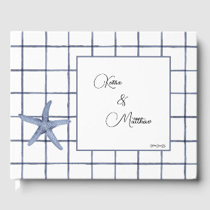 Personalised Blue Tropical Watercolor Guest Book