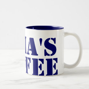 Personalised Blue Two-Tone Coffee Mug