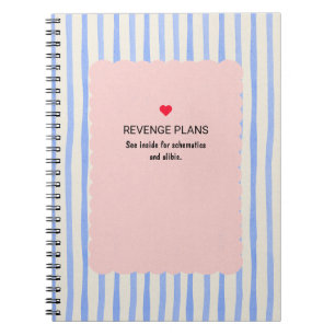 PERSONALISED Blue Watercolor Stripe Pattern Notebook