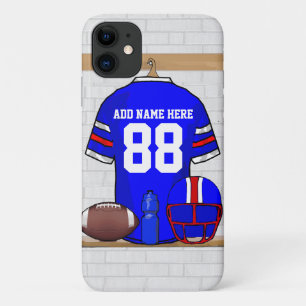 Personalised Blue White Red Football Jersey Case-Mate iPhone Case