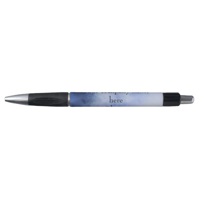 Personalised Blue White Watercolor Business Pens (Front)