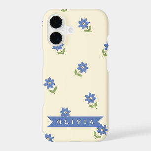 Personalised Blue Wildflower Pattern Name Gift