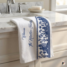 Personalised Blue Willow Chinoiserie Family Welcom