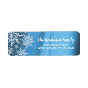 Personalised Blue Winter Christmas Snowflake