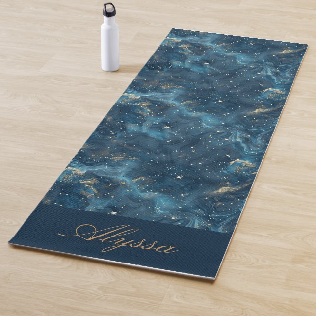 Personalised Blue Yoga Mat (In Situ)