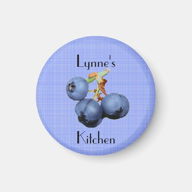 Personalised Blueberry Magnet (Front)