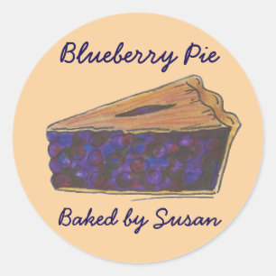 Personalised Blueberry Pie Slice Baked By Stickers