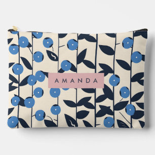 Personalised Blueberry Vine Nature Accessory Pouch