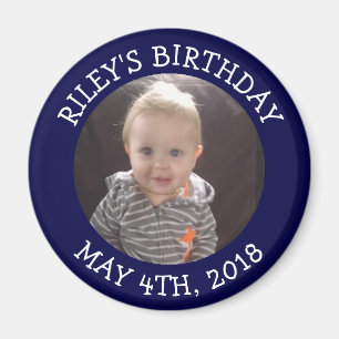 Personalised Bluee Photo Reminder Magnet
