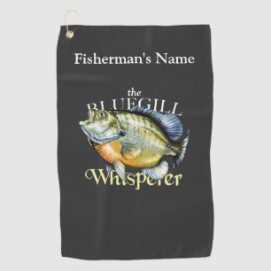 Personalised Bluegill Whisperer Dark Fishing Towel