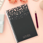 Personalised Blush & Black  Planner<br><div class="desc">Unleash your creativity with this personalised planner featuring a captivating blush pink paint stroke on a sleek black background. The artistic design inspires self-expression while the customisable option adds a personal touch. Perfect for the modern individual who appreciates a blend of elegance and boldness. Organise your thoughts, goals, and appointments...</div>