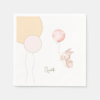 Personalised Blush Bunny Balloons Baby Shower 
