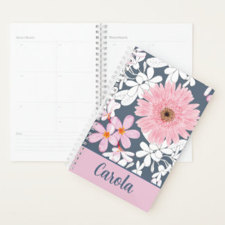 Personalised Blush Floral Planner
