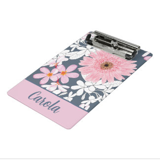 Personalised Blush Floral Planner Mini Clipboard