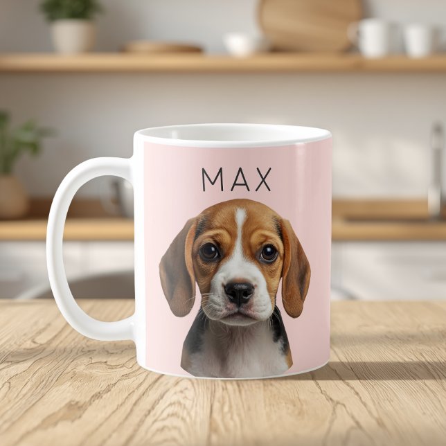 Personalised Blush Pink Dog Photo Mug (Creator Uploaded)