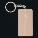 Personalised Blush Pink Floral Name Key Ring<br><div class="desc">This beautiful blush pink floral keychain is a unique,  handcrafted and personalised gift that can be personalised with your name or message. It makes a perfect gift for yourself or friend and is perfect for birthday,  anniversary Christmas or Mother's day.</div>