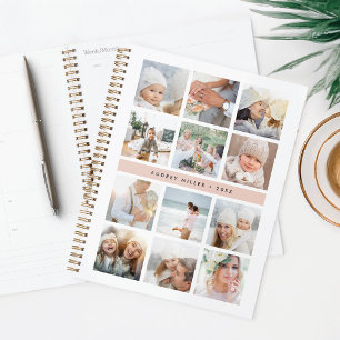 Personalised Blush Pink Photo Collage Planner