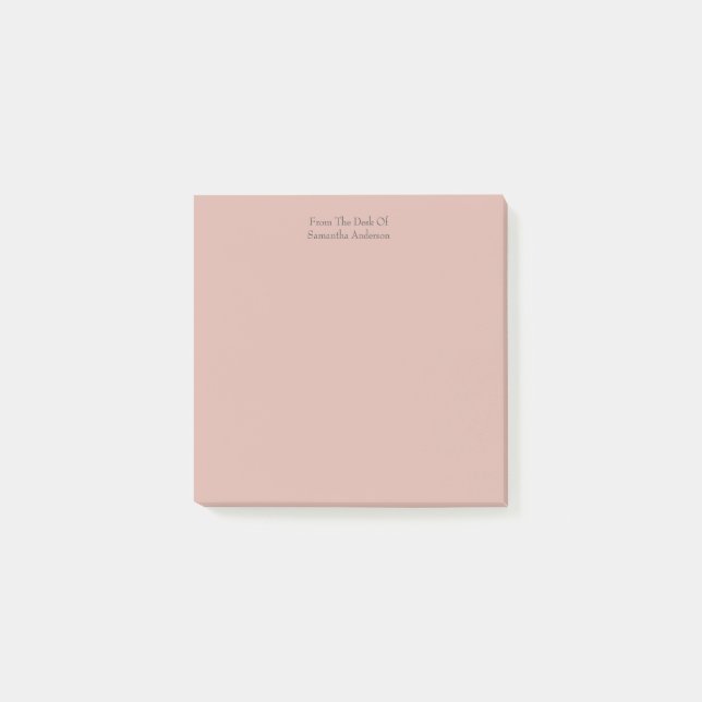 Personalised Blush Pink Post-It Notes (Front)
