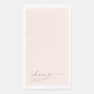 Personalised Blush Wedding Guest Napkins