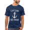 Personalised boat captain name navy anchor shirts