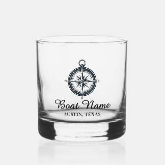 Personalised Boat Name Whiskey Glass