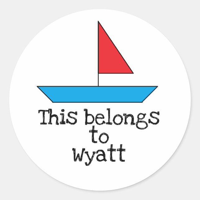 Personalised "Boat" Stickers (Front)