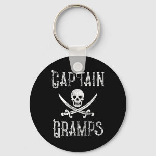 Personalised Boating Pirate Gift Captain Gramps  Key Ring