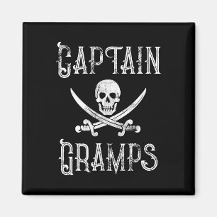 Personalised Boating Pirate Gift Captain Gramps Magnet