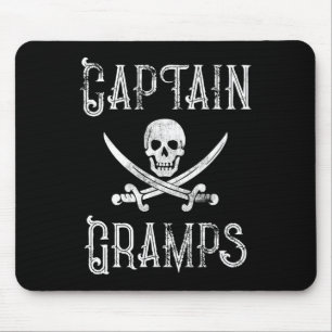 Personalised Boating Pirate Gift Captain Gramps  Mouse Pad