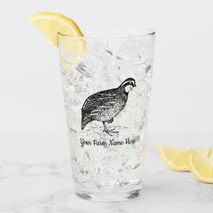 Personalised Bobwhite Quail Farm Glass