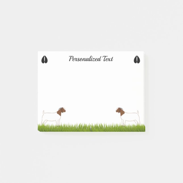 Personalised Boer Goat Post-it Notes (Front)