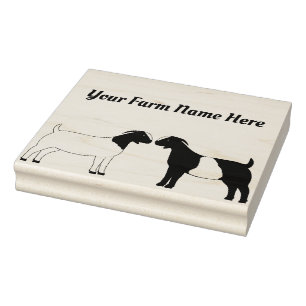Personalised Boer Goat Rubber Stamp